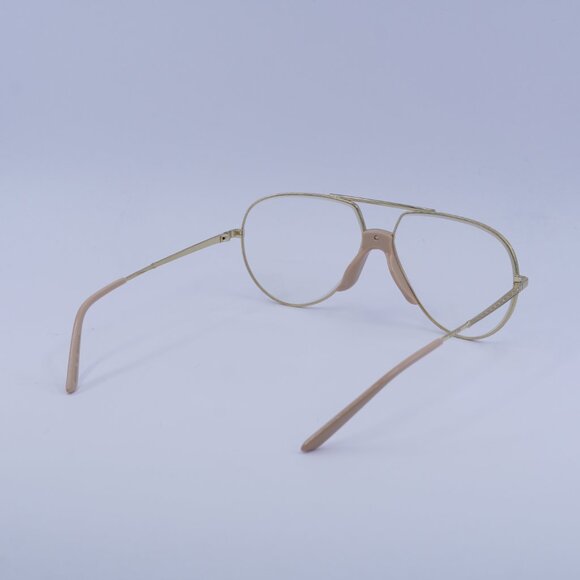Gucci GG0432S 001 Sunglasses Gold Aviator Frame, Transparent Lenses main image 4